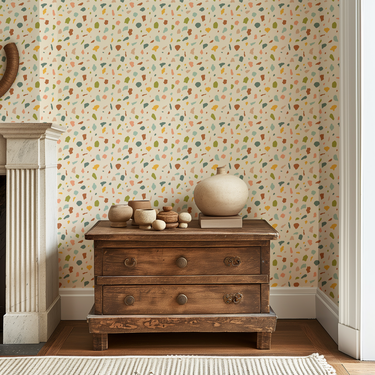 Southwest Boho Terrazzo - Cream