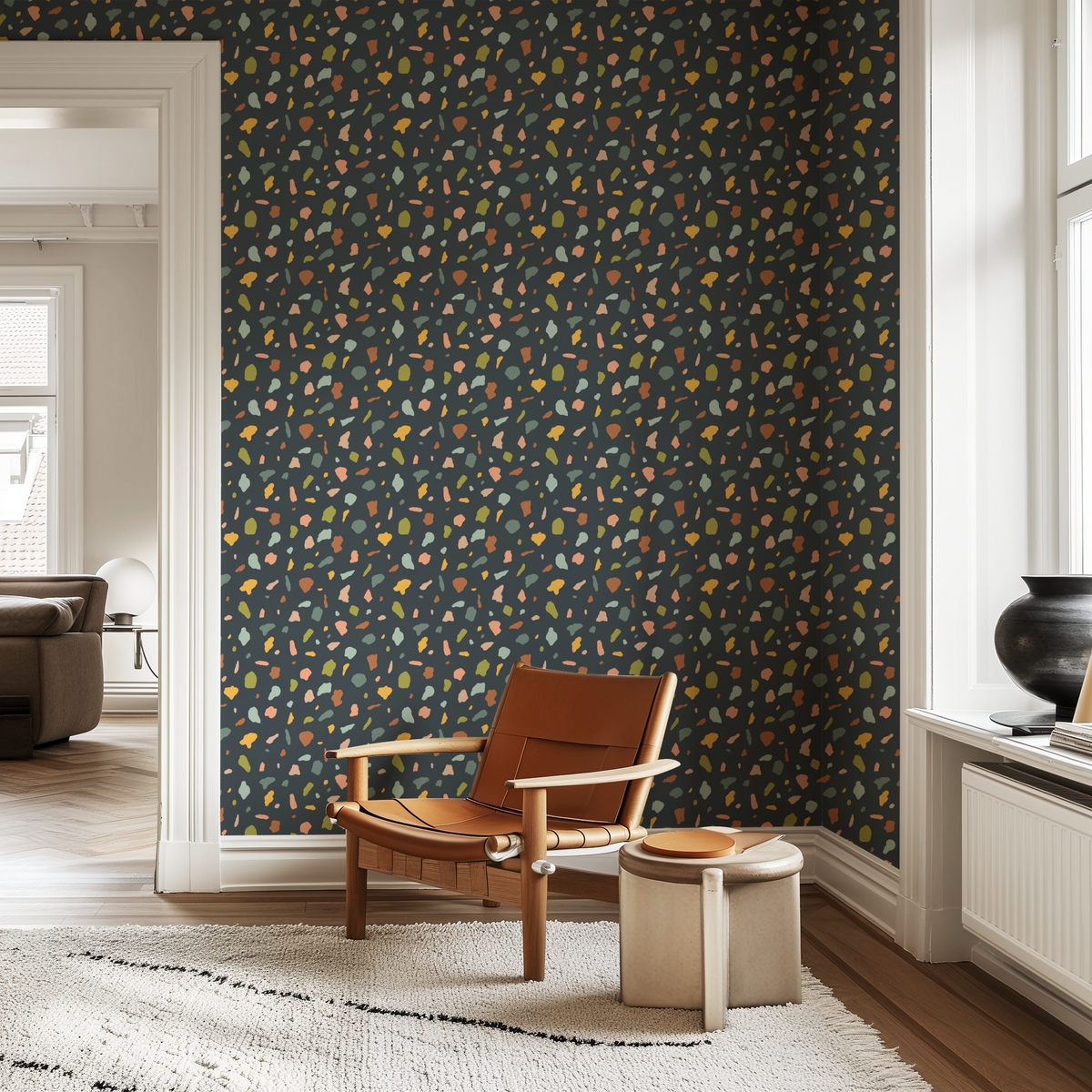 Southwest Boho Terrazzo - Navy