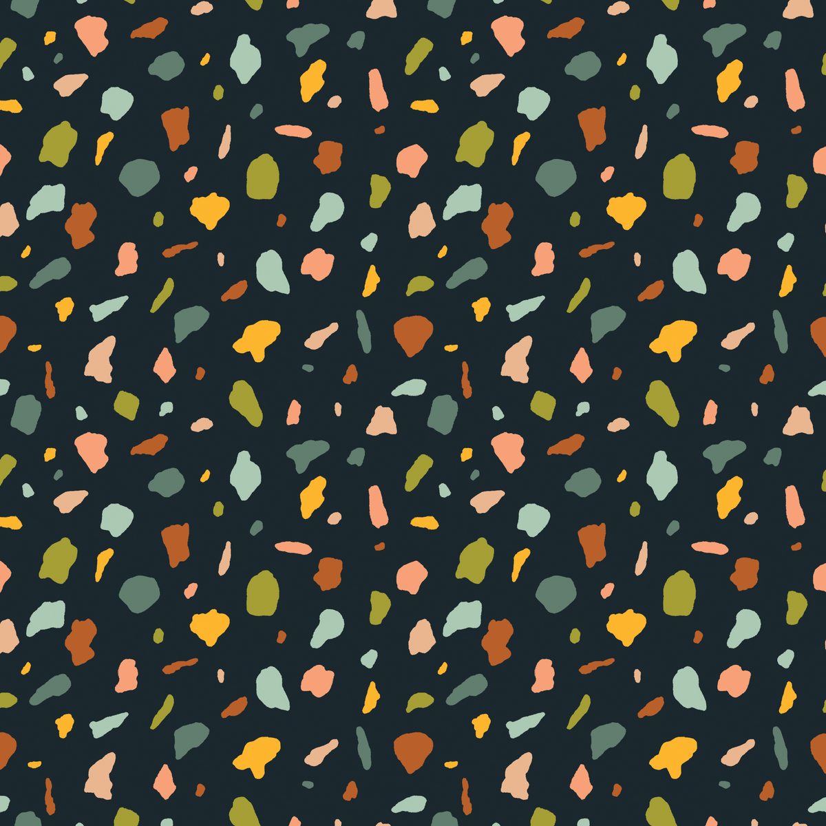 Southwest Boho Terrazzo - Navy
