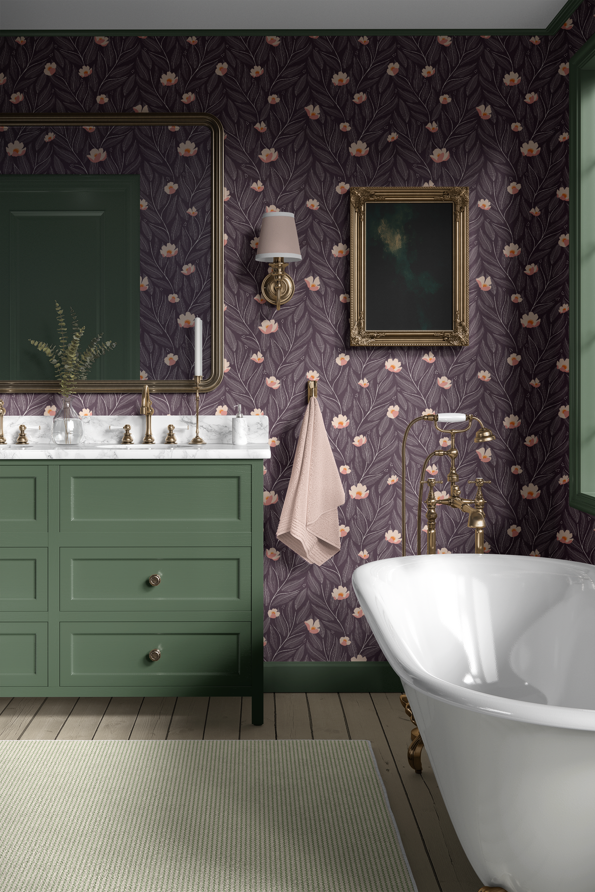 Textured Leaves - Eggplant