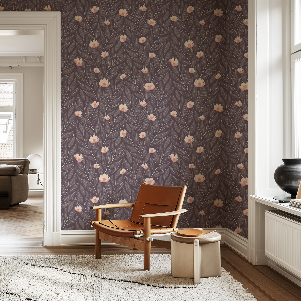 Textured Leaves - Eggplant