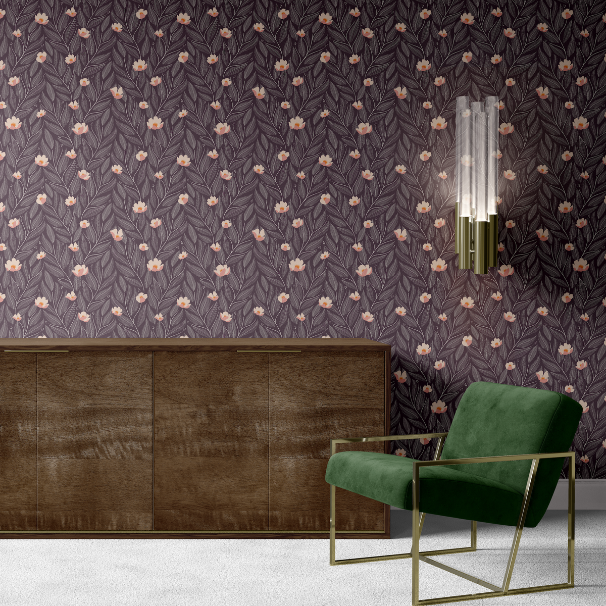 Textured Leaves - Eggplant