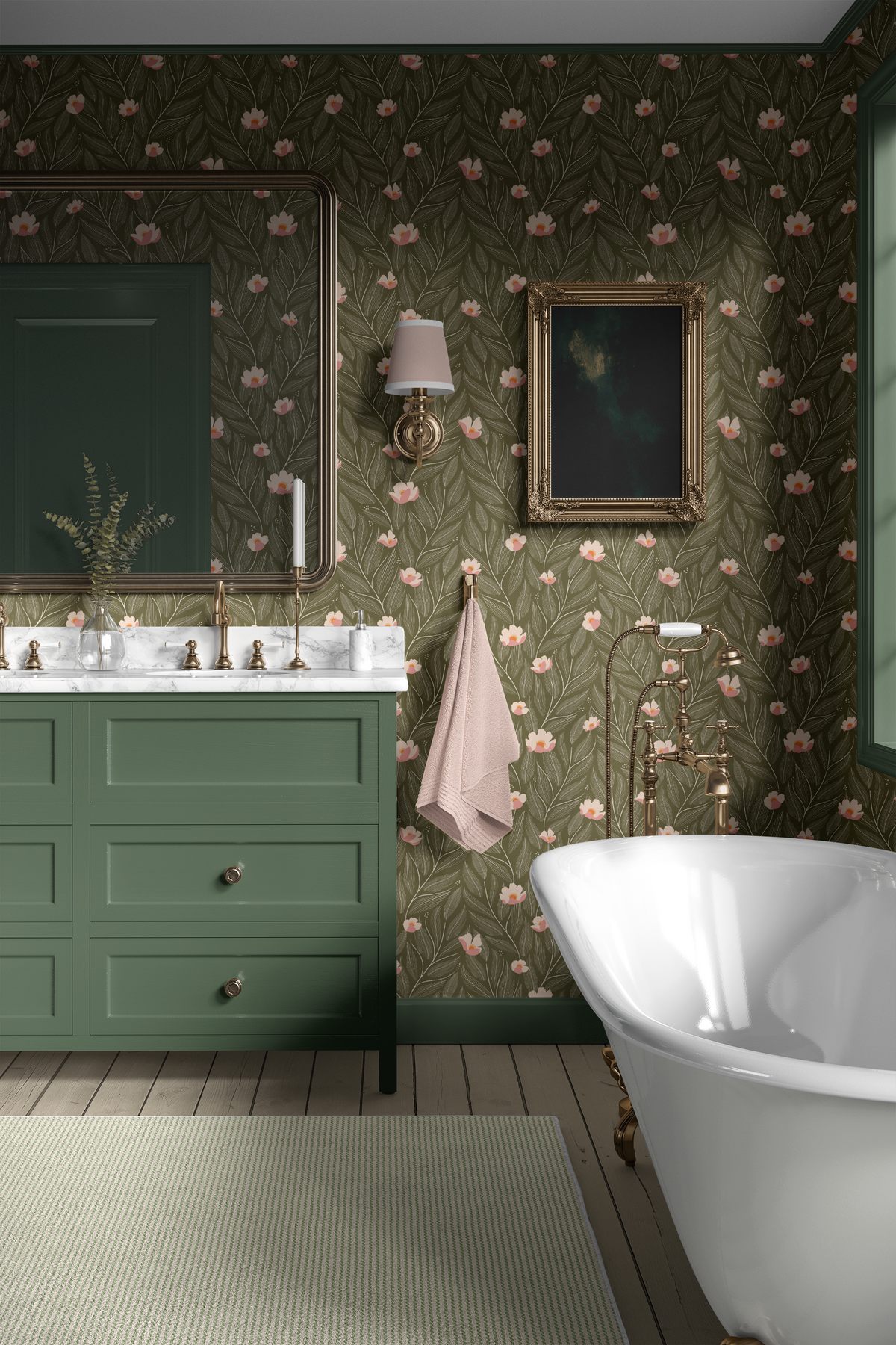 Textured Leaves - Olive