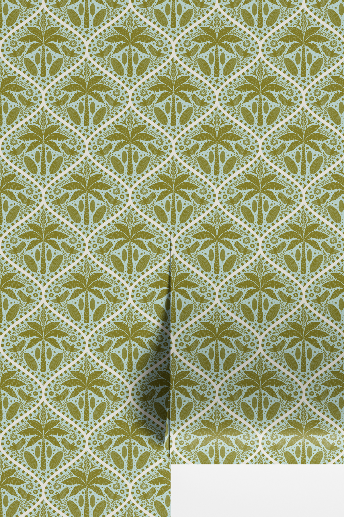 Tropical Whimsy Palm Trees - Green