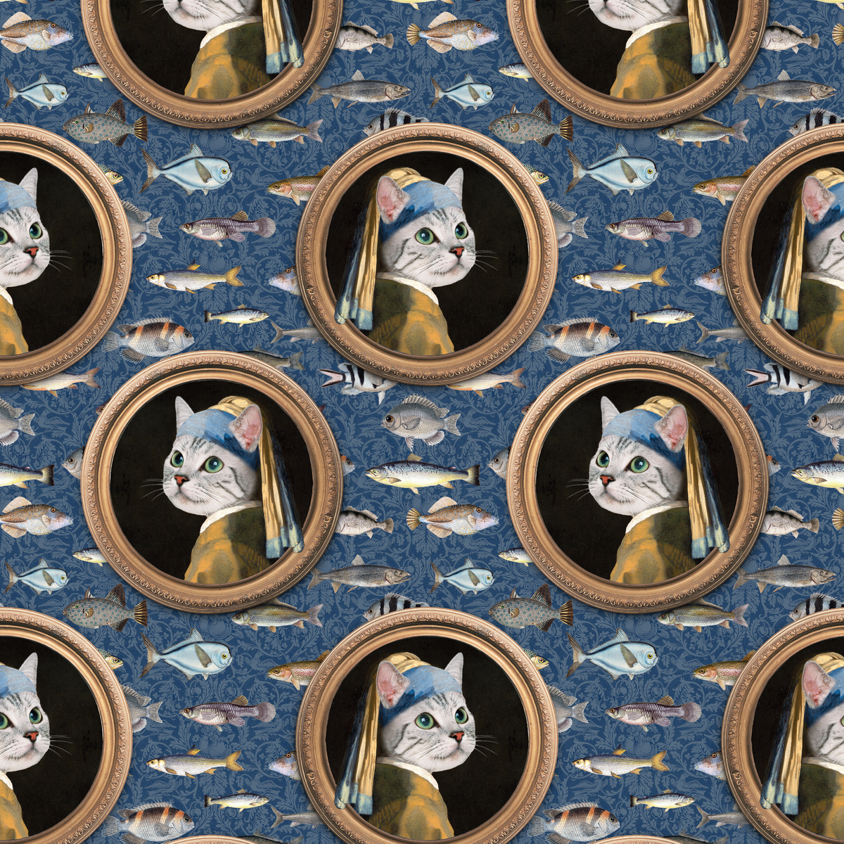 True Vermeer Cats - Dark Blue