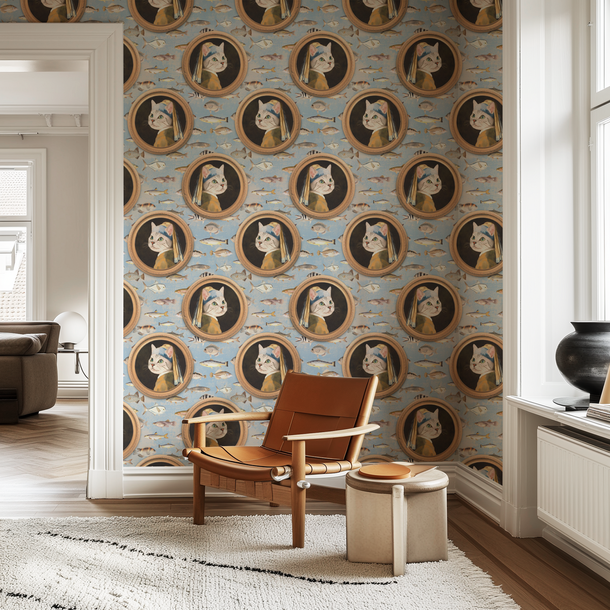 True Vermeer Cats - Light Blue