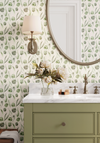 Dutch Watercolor Tulips - Green & Cream