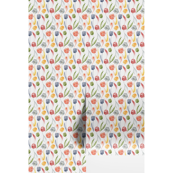 Dutch Watercolor Tulips - Multicolored