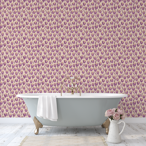 Tossed Tulips Wallpaper X Juliana Tipton