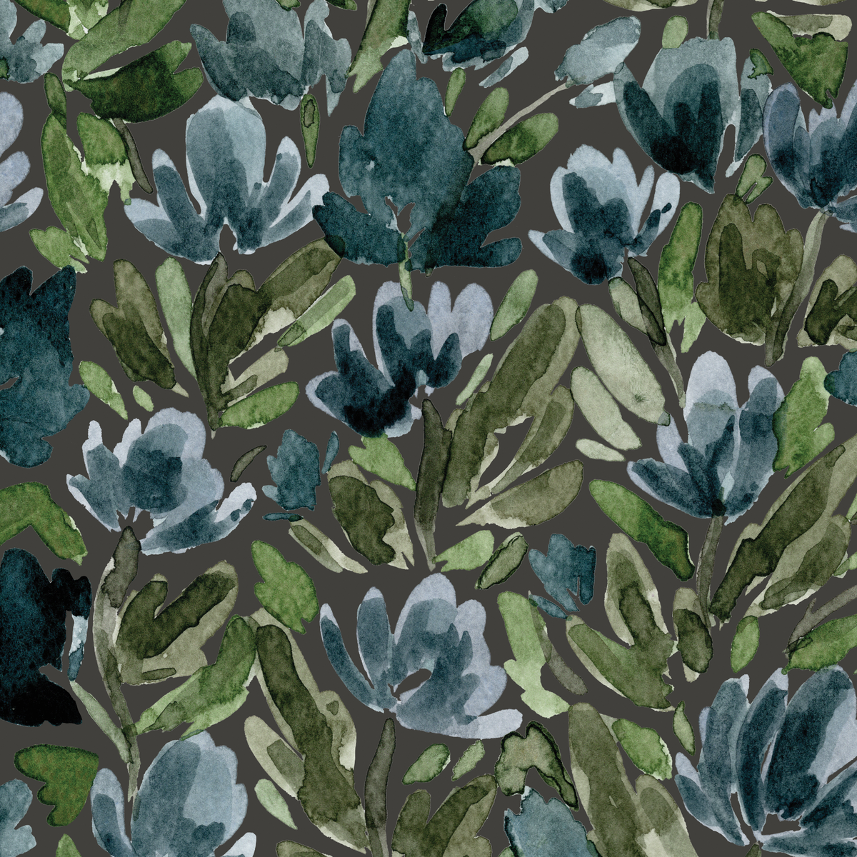 Tulip Vines - Charcoal