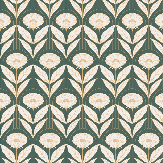 Victorian Floral Green X Presutti Designs