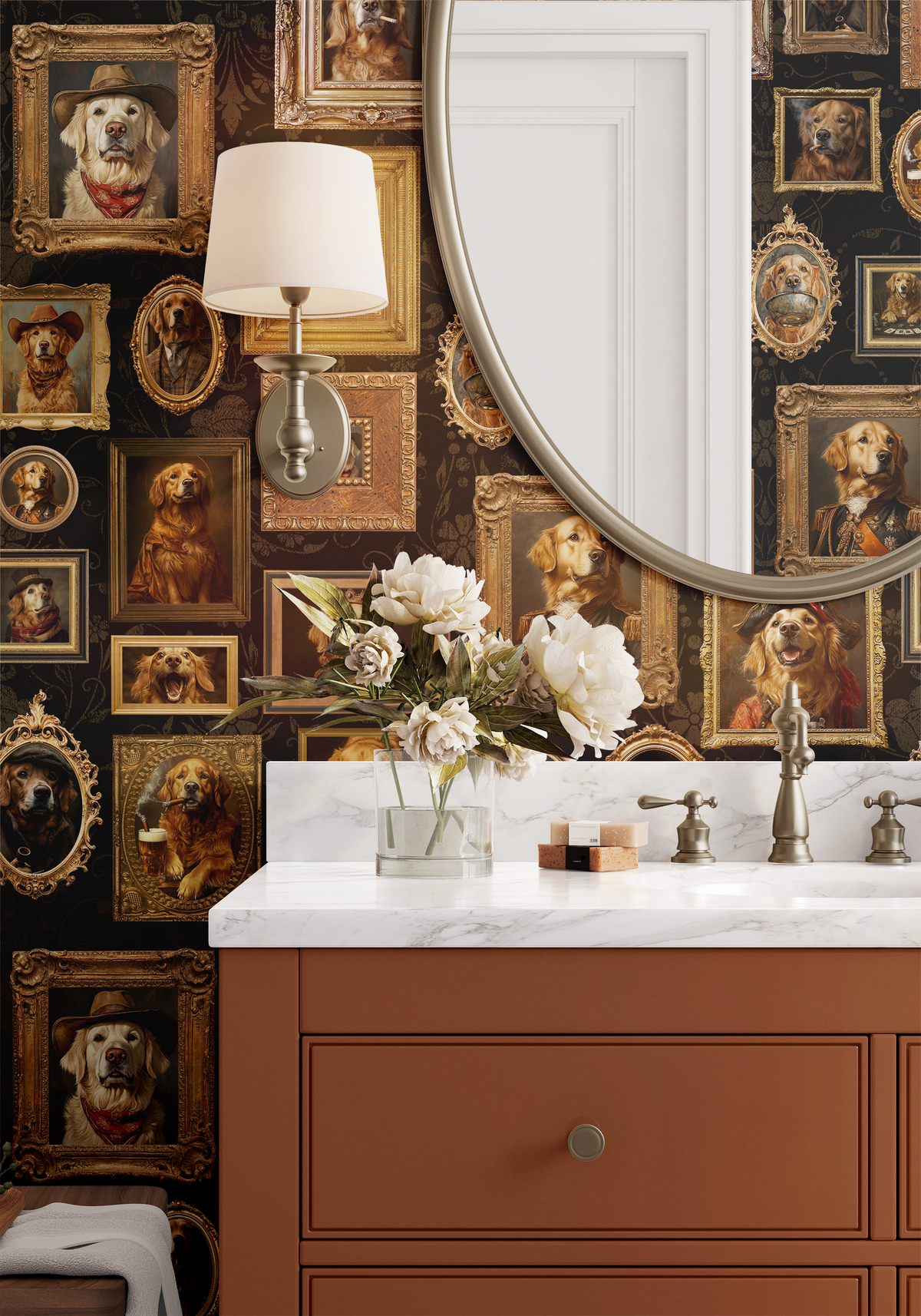 Vintage Dogs - Golden Black