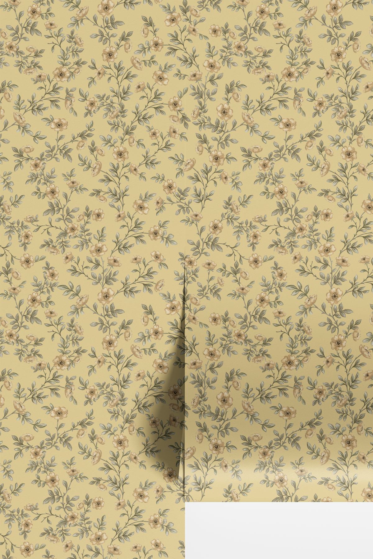 Vintage Rose Vines - Yellow