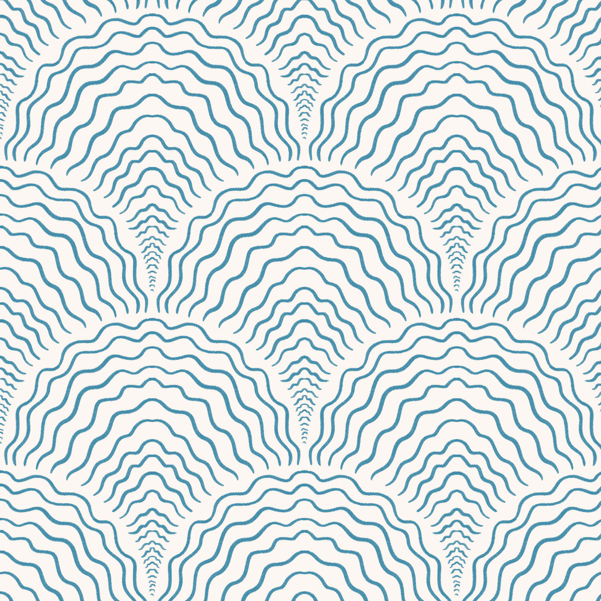 Wavy Scallops - Blue