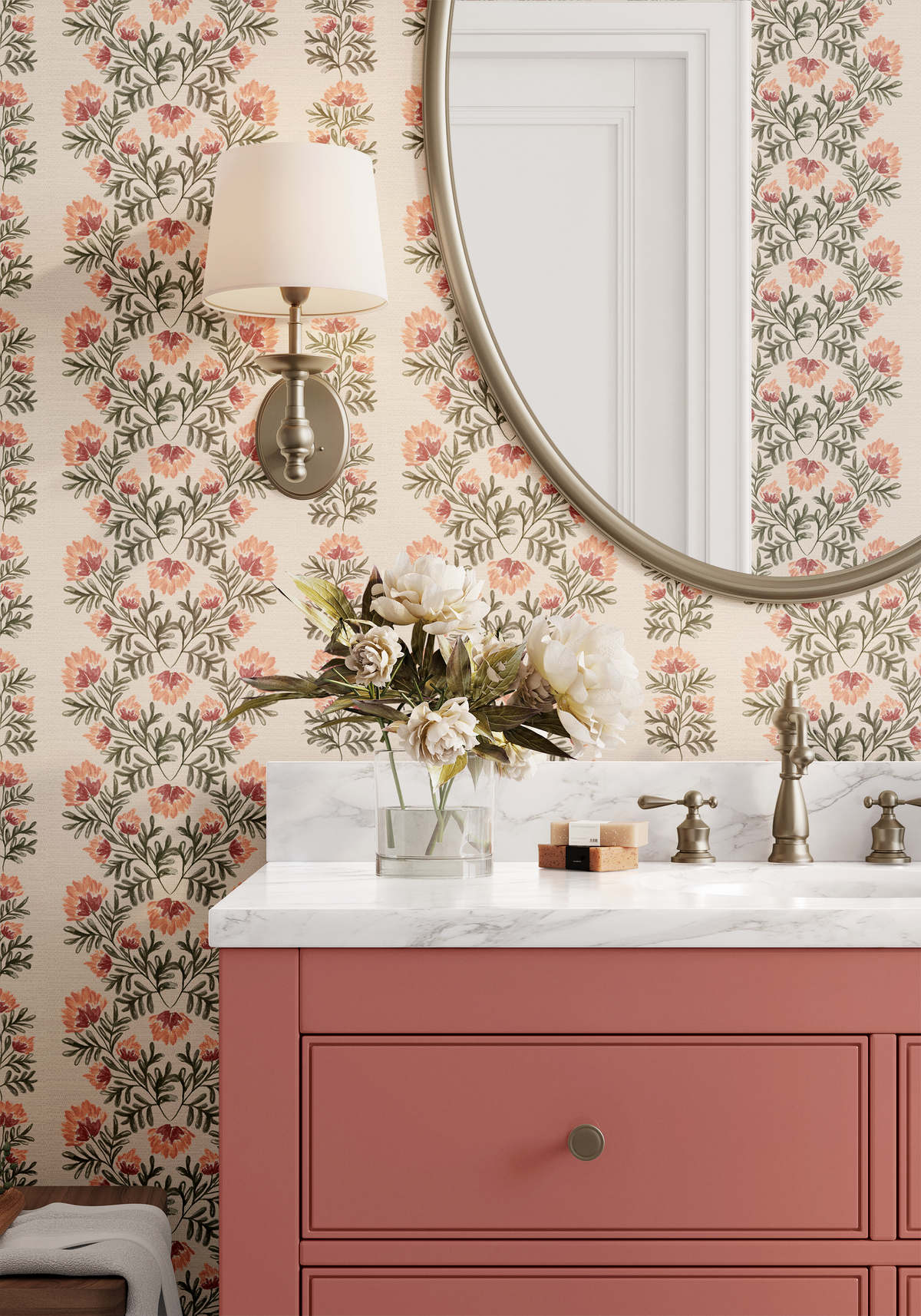 Willow Floral Stripes - Beige