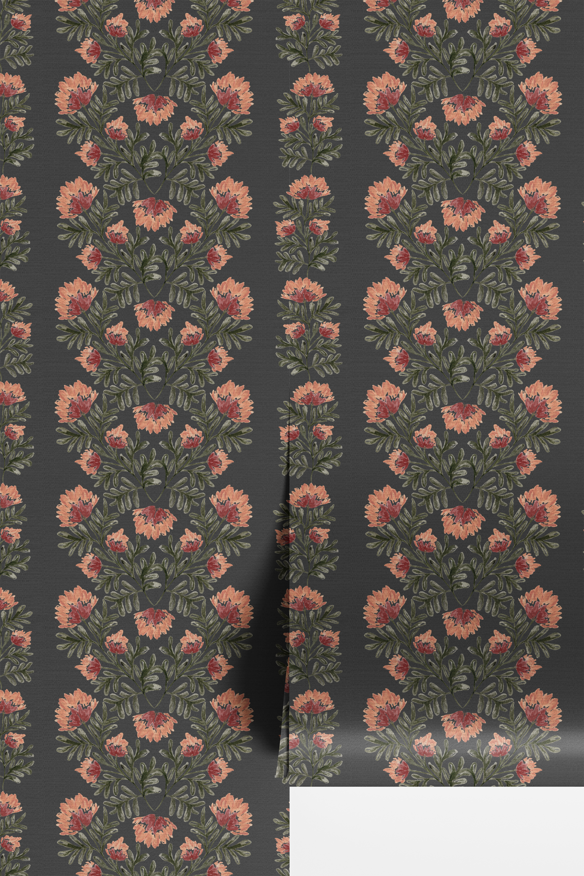Willow Floral Stripes - Black